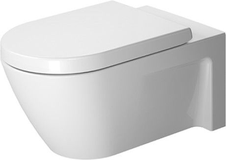 Starck 2 miska toaletowa ceramiczna wisząca lejowa 37.5 x 62 cm biały alpin z powłoką WonderGliss