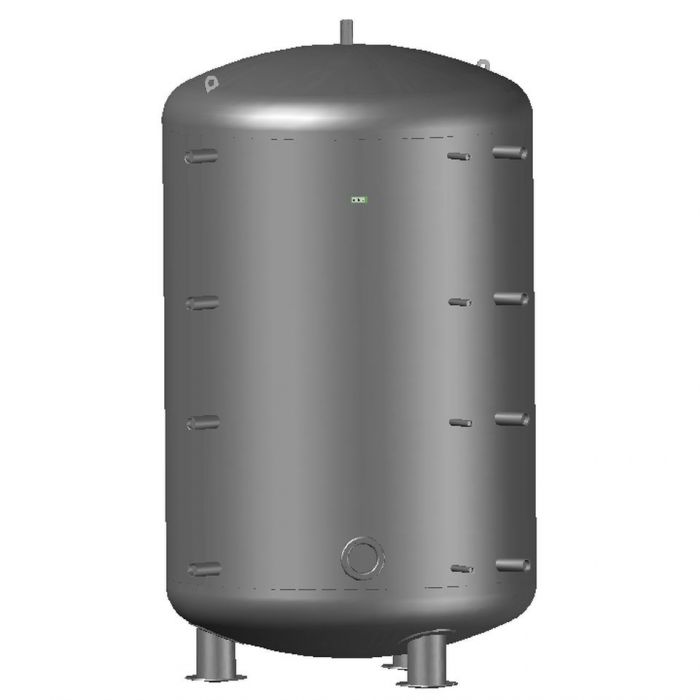 Zasobnik buforowy Storatherm Heat H 4000/R z dodatkowym otworem rewizyjnym, bez izolacji 3542 l 1500 x 2676 mm